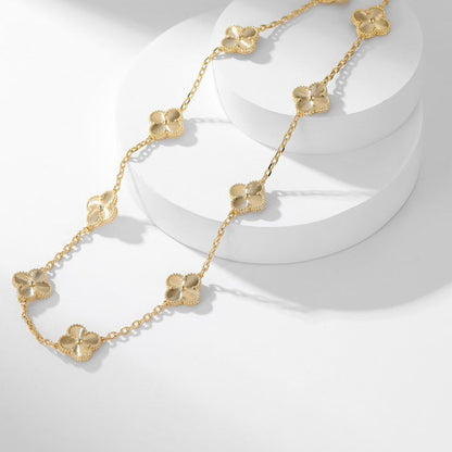 [Max Jewelry ]CLOVER 10 MOTIFS LASER NECKLACE