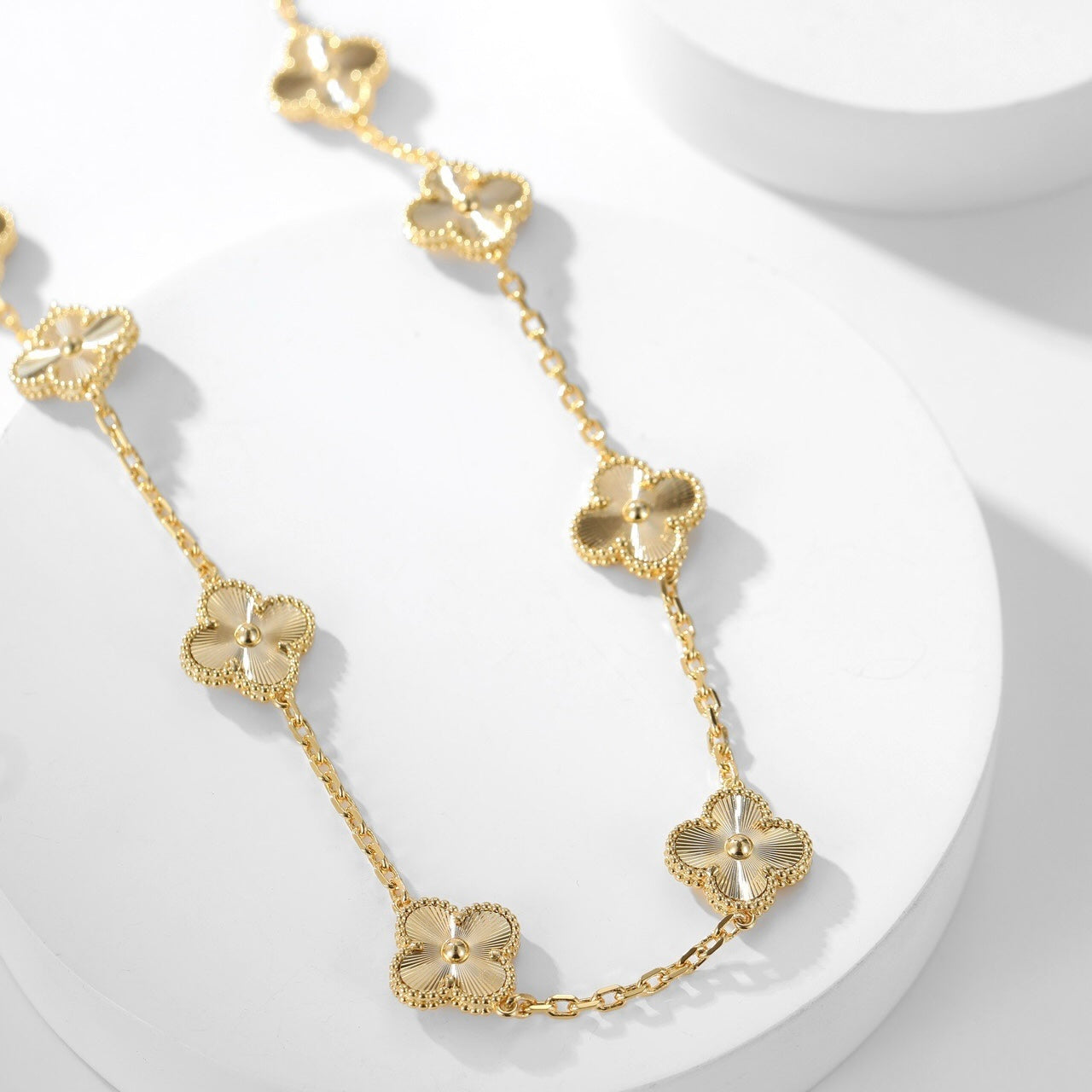 [Max Jewelry ]CLOVER 10 MOTIFS LASER NECKLACE