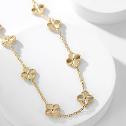[Max Jewelry ]CLOVER 10 MOTIFS LASER NECKLACE