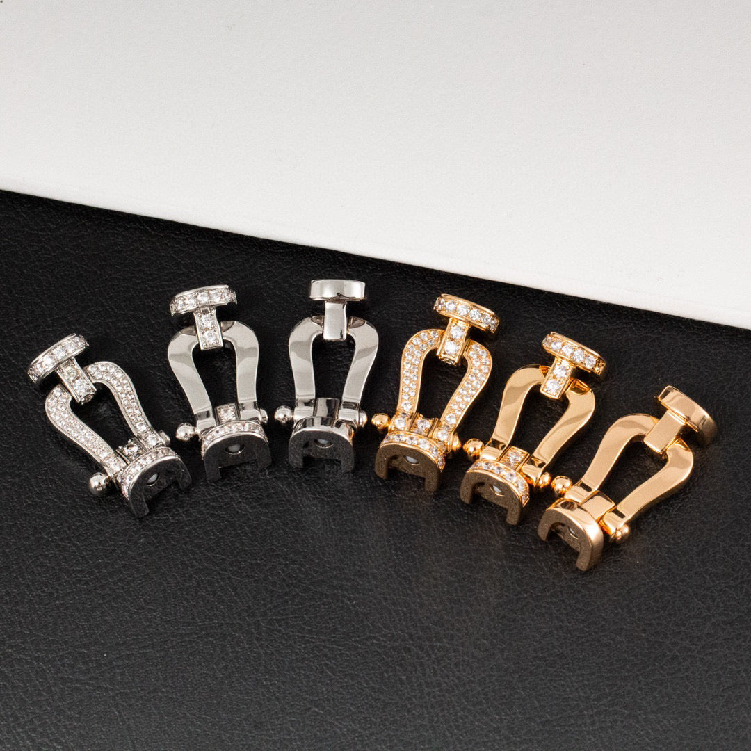 [Max Jewelry ]FORCE LARGE HORSESHOE FULL DIAMOND BRACELET SILVER