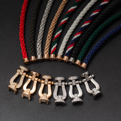 [Max Jewelry ]FORCE LARGE HORSESHOE FULL DIAMOND BRACELET SILVER