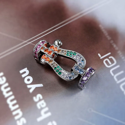 [Max Jewelry ]FORCE LARGE HORSESHOE CLASP  METAL BRACELET