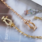 [Plus&Max]FORCE LARGE HORSESHOE CLASP  METAL BRACELET