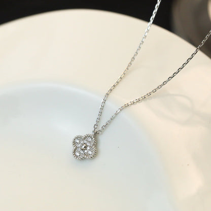 [Max Jewelry ]CLOVER MINI 9.5MM PENDANT DIAMOND NECKLACE