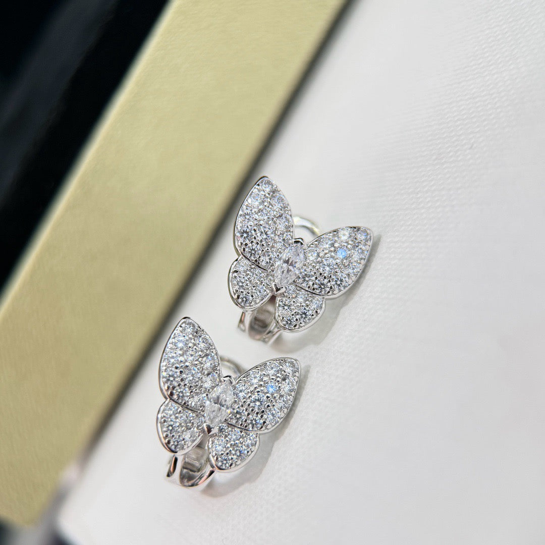 [Max Jewelry ]BUTTERFLY ALL DIAMOND EARRINGS