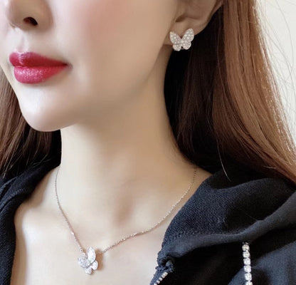 [Max Jewelry ]BUTTERFLY ALL DIAMOND EARRINGS