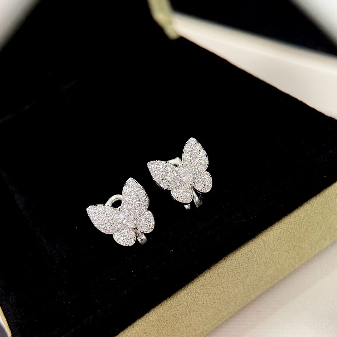 [Max Jewelry ]BUTTERFLY ALL DIAMOND EARRINGS