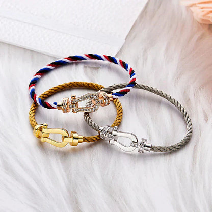 [Max Jewelry ]FORCE LARGE HORSESHOE NO DIAMOND BRACELET GOLD