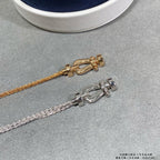 [Plus&Max]FORCE SMALL HORSESHOE  DIAMOND CHAIN ROPE BRACELET