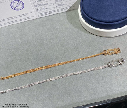 [Max Jewelry ]FORCE SMALL HORSESHOE  DIAMOND CHAIN ROPE BRACELET