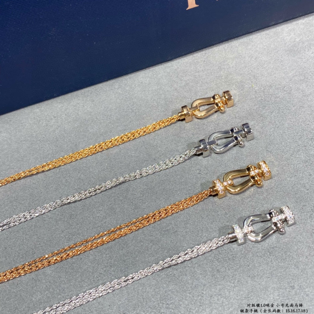 [Max Jewelry ]FORCE SMALL HORSESHOE  DIAMOND CHAIN ROPE BRACELET