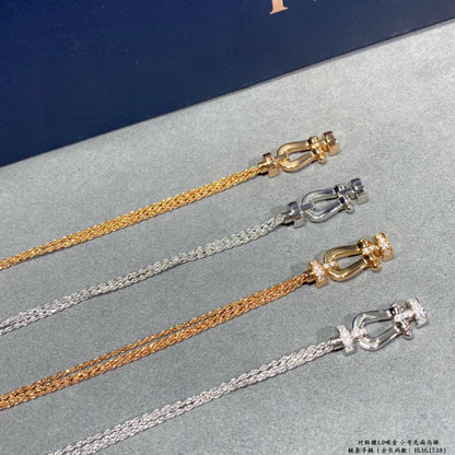 [Max Jewelry ]FORCE SMALL HORSESHOE  DIAMOND CHAIN ROPE BRACELET