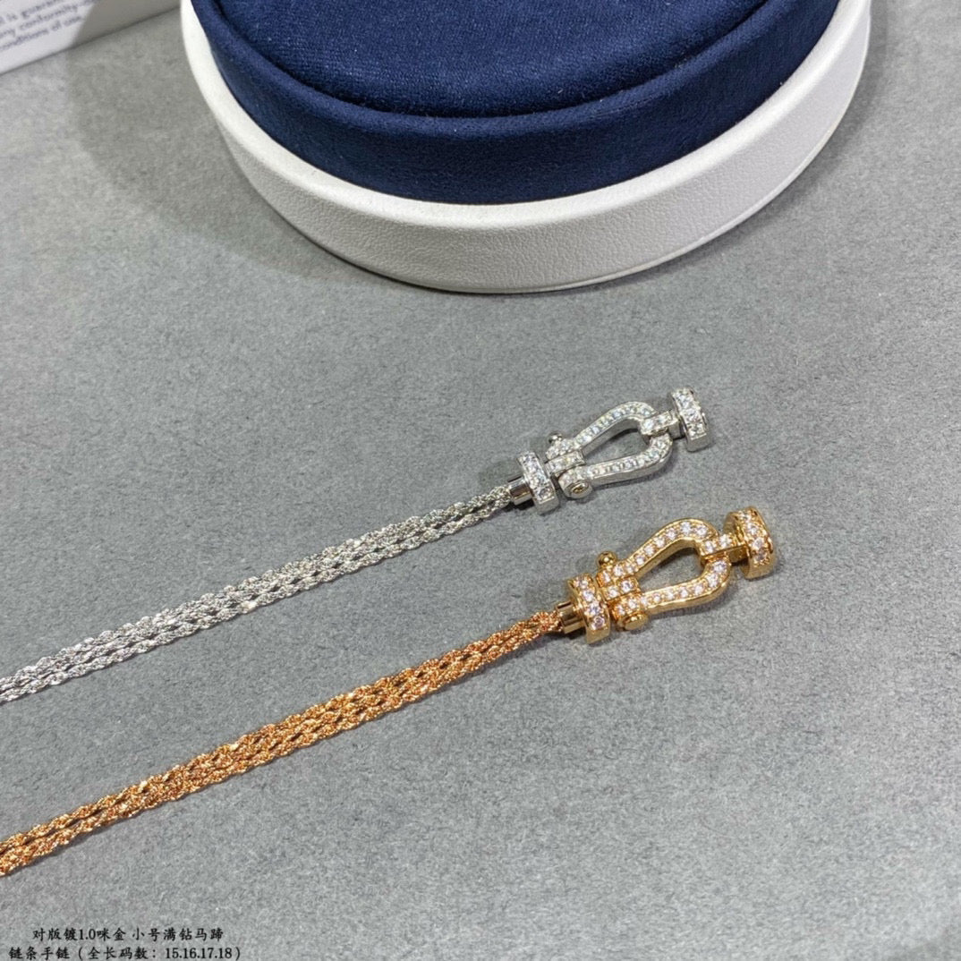 [Max Jewelry ]FORCE SMALL HORSESHOE  DIAMOND CHAIN ROPE BRACELET