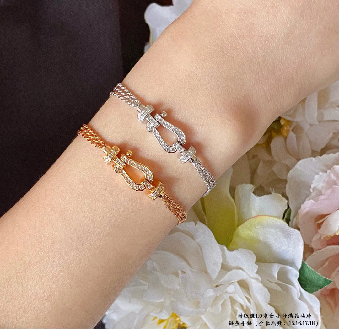 [Max Jewelry ]FORCE SMALL HORSESHOE  DIAMOND CHAIN ROPE BRACELET