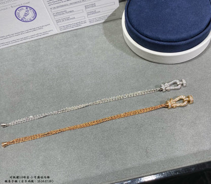 [Max Jewelry ]FORCE SMALL HORSESHOE  DIAMOND CHAIN ROPE BRACELET