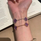 [Plus&Max]LUCKY CLOVER 5-MOTIF BRACELET - VIOLET COLLECTION