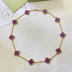 [Plus&Max]CLOVER 10 MOTIFS  PURPLE VIOLET  NECKLACE