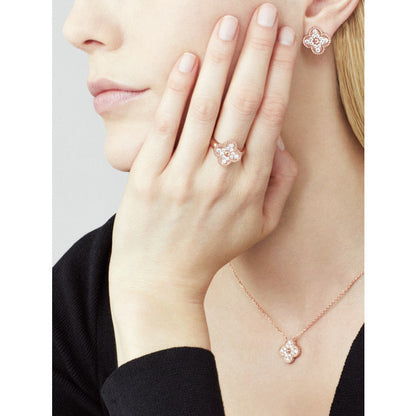 [Max Jewelry ]CLOVER 15MM DIAMOND SINGLE FLOWER NECKLACE