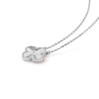 [Plus&Max]CLOVER 15MM LASER NECKLACE SILVER