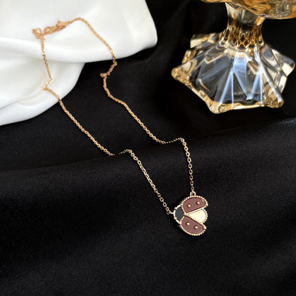 [Max Jewelry ]LUCKY  CARNELIANS LADYBUG NECKLACE