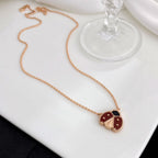 [Plus&Max]LUCKY  CARNELIANS LADYBUG NECKLACE