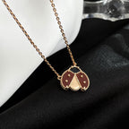 [Plus&Max]LUCKY  CARNELIANS LADYBUG NECKLACE