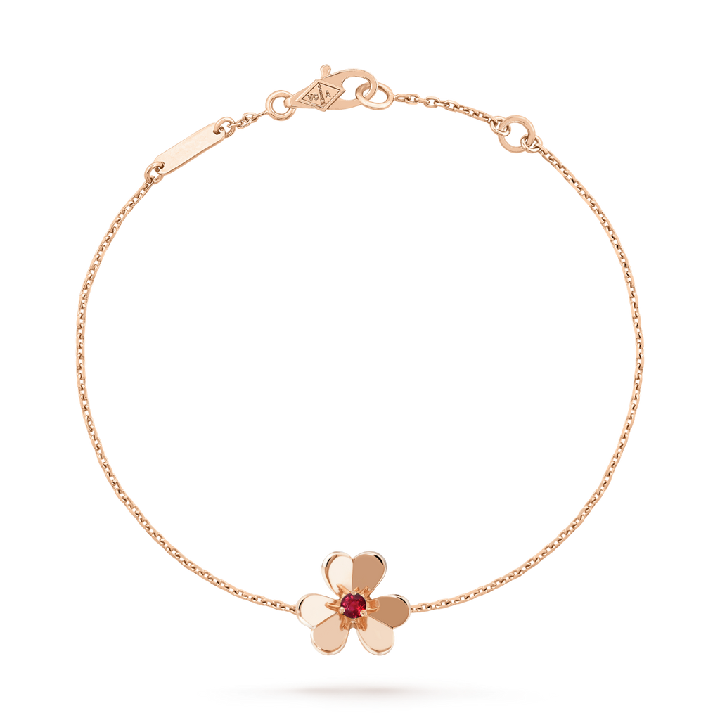 [Plus&Max]FRIVOLE GOLD FLOWER PINK MALACHITE BRACELET