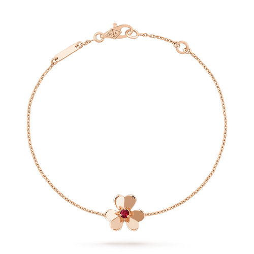 [Plus&Max]FRIVOLE GOLD FLOWER PINK MALACHITE BRACELET