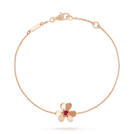 [Max Jewelry ]FRIVOLE GOLD FLOWER PINK MALACHITE BRACELET