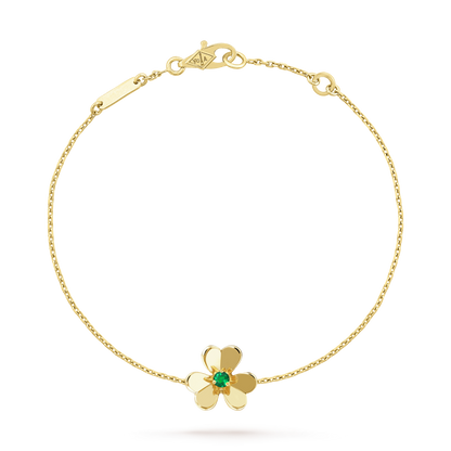 [Max Jewelry ]FRIVOLE GOLD FLOWER PINK MALACHITE BRACELET