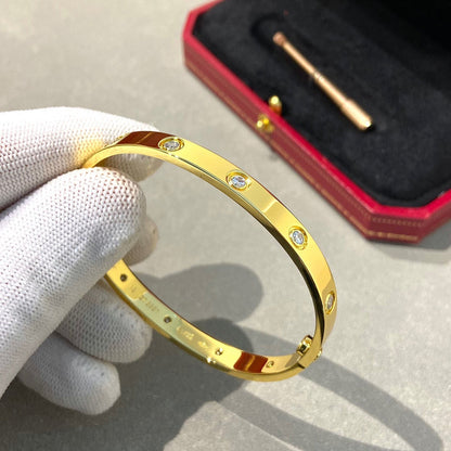 [Max Jewelry ]LOVE BRACELET 6.1MM 10 DIAMONDS