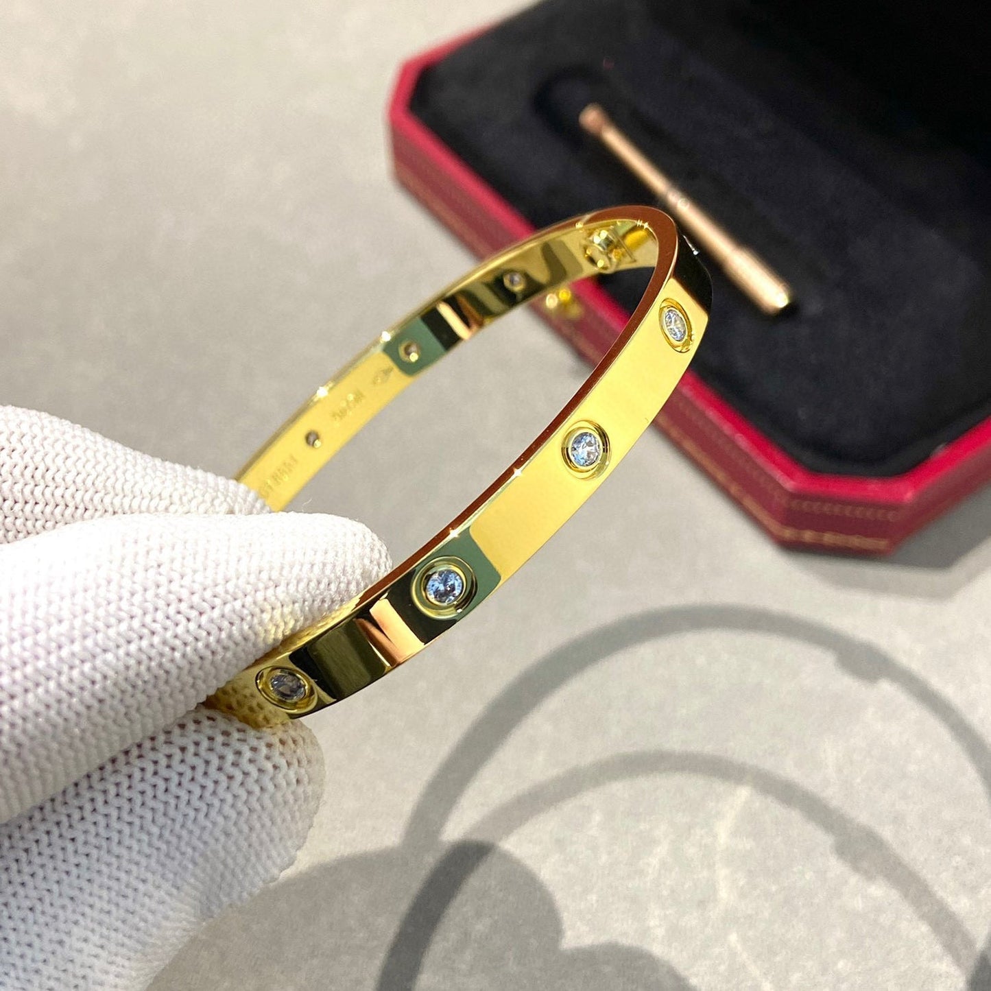 [Max Jewelry ]LOVE BRACELET 6.1MM 10 DIAMONDS