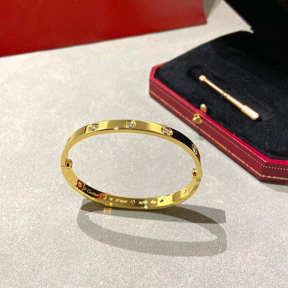 [Max Jewelry ]LOVE BRACELET 6.1MM 10 DIAMONDS