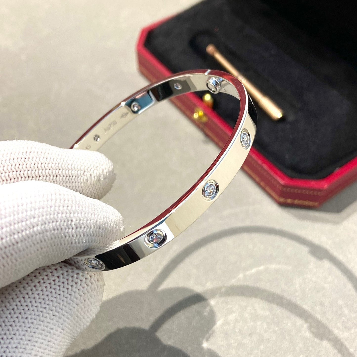 [Max Jewelry ]LOVE BRACELET 6.1MM 10 DIAMONDS