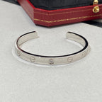 [Plus&Max]LOVE BRACELET 6.1MM 1 DIAMOND OPEN CUFF
