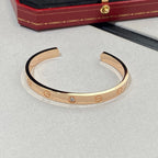 [Plus&Max]LOVE BRACELET 6.1MM 1 DIAMOND OPEN CUFF