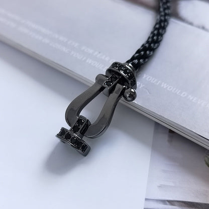 [Max Jewelry ]FORCE LARGE SERIES HORSESHOE BLACK SAMURAI BRACELET