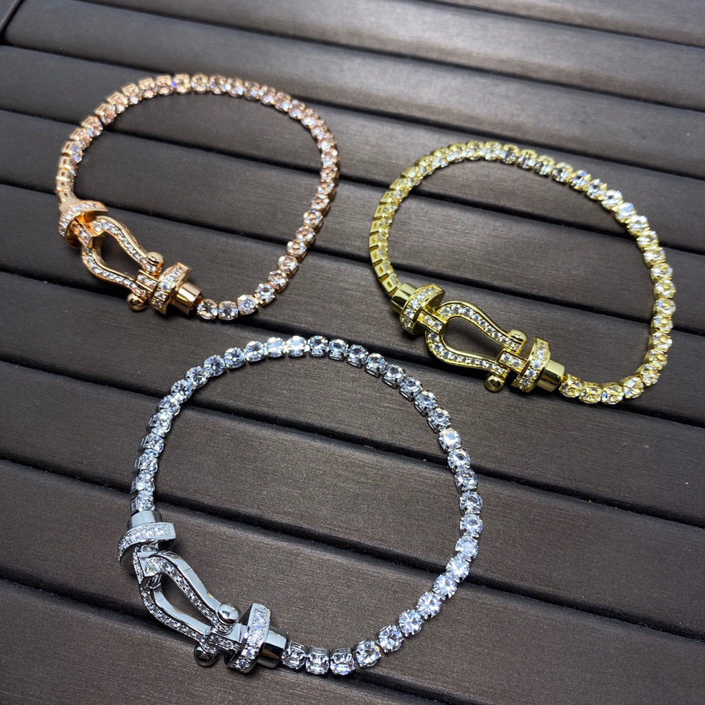 [Plus&Max]FORCE  HORSESHOE  DIAMOND TENNIS BRACELET