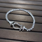 [Plus&Max]FORCE  HORSESHOE  DIAMOND TENNIS BRACELET