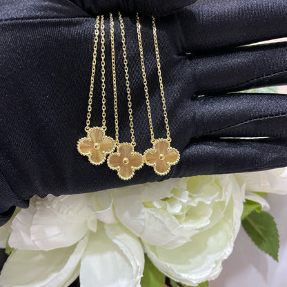 [Max Jewelry ]CLOVER 15MM LASER NECKLACE