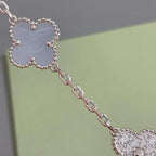[Plus&Max]LUCKY CLOVER 5-MOTIF BRACELET - PURPLE CHALCEDONY COLLECTION