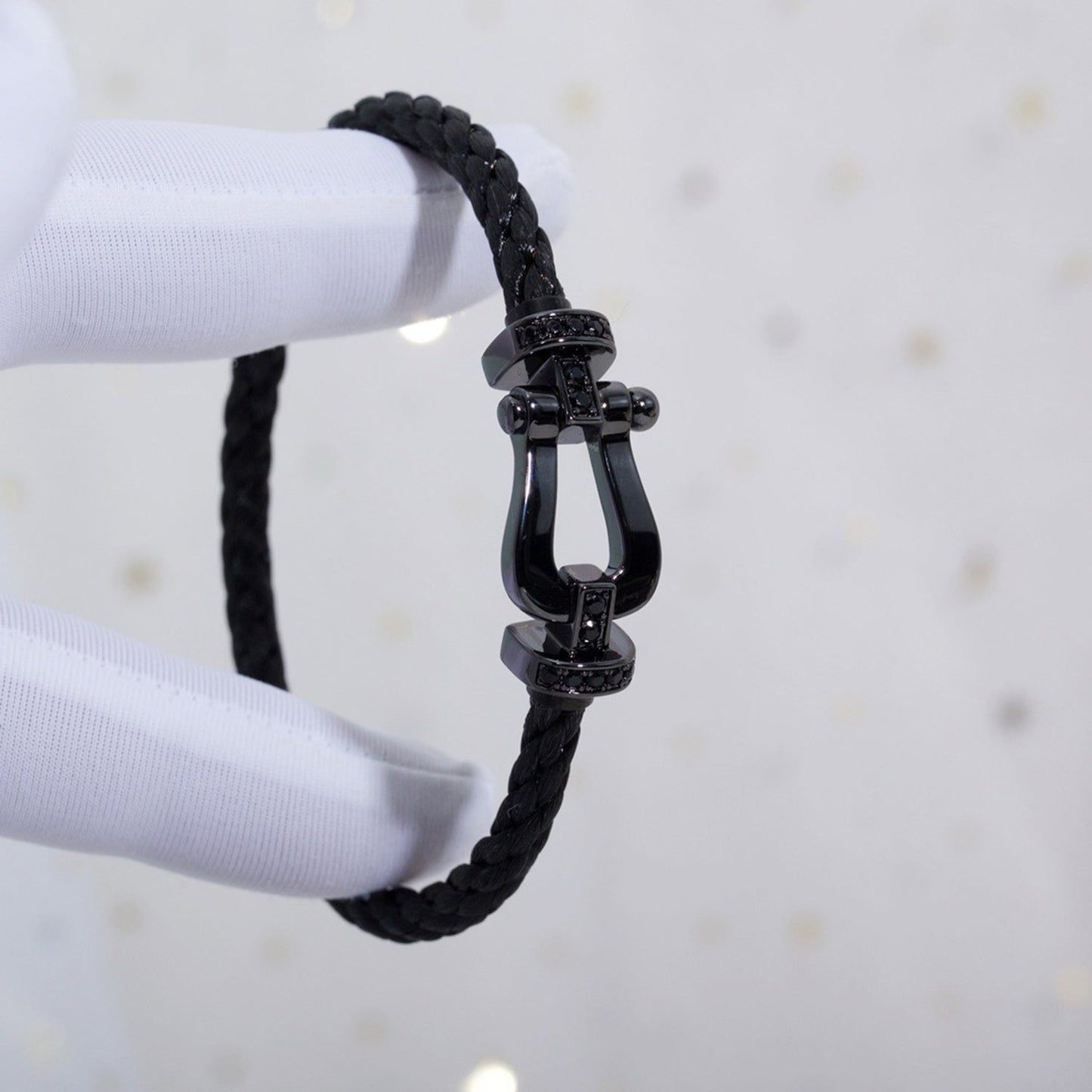 [Max Jewelry ]FORCE LARGE SERIES HORSESHOE BLACK SAMURAI BRACELET