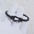 [Plus&Max]FORCE LARGE SERIES HORSESHOE BLACK SAMURAI BRACELET
