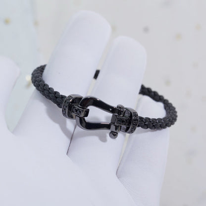 [Max Jewelry ]FORCE LARGE SERIES HORSESHOE BLACK SAMURAI BRACELET