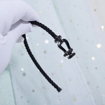 [Max Jewelry ]FORCE LARGE SERIES HORSESHOE BLACK SAMURAI BRACELET