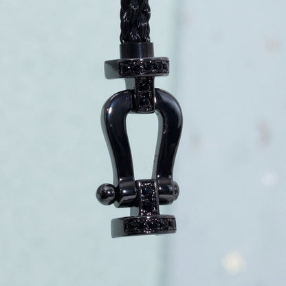 [Max Jewelry ]FORCE LARGE SERIES HORSESHOE BLACK SAMURAI BRACELET