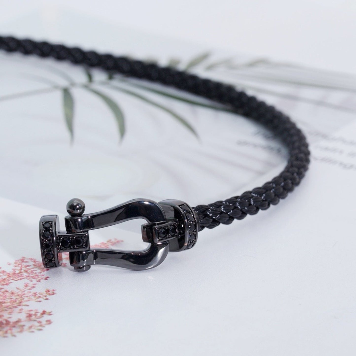 [Max Jewelry ]FORCE LARGE SERIES HORSESHOE BLACK SAMURAI BRACELET