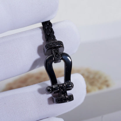 [Max Jewelry ]FORCE LARGE SERIES HORSESHOE BLACK SAMURAI BRACELET