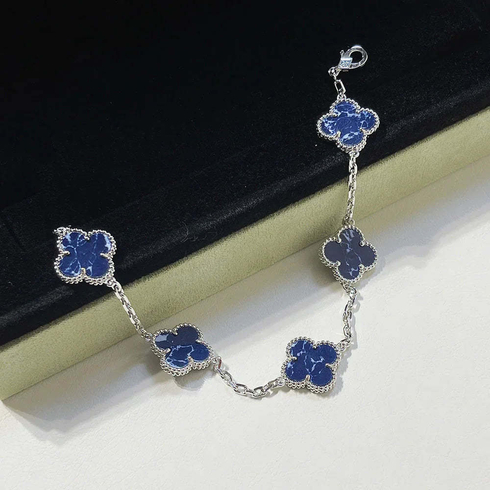 [Max Jewelry ]CLOVER 5 MOTIF PIETERSITE BRACELET COLLECTION