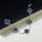 [Plus&Max]LUCKY CLOVER 5-MOTIF BRACELET - PIETERSITE COLLECTION